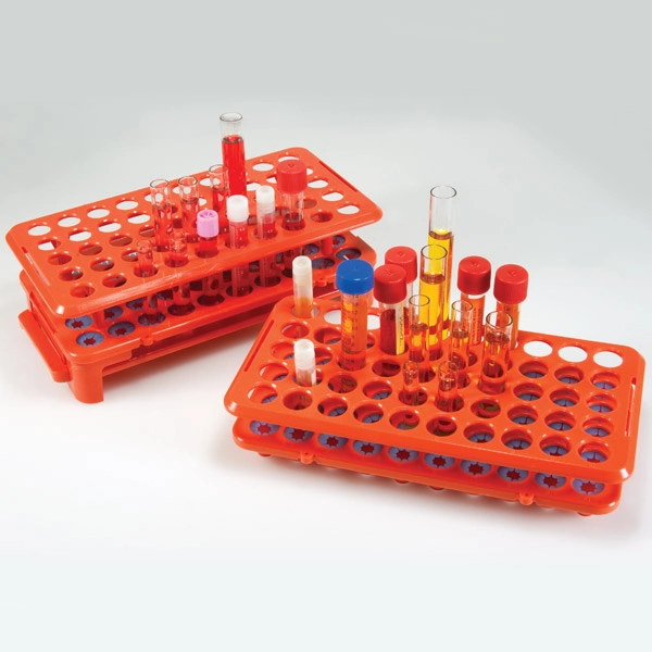 Grip Rack, Rack with Tube Grippers for up to 17mm Tubes, 50-Place, Autoclavable, Blue — Qty/Unit: 1