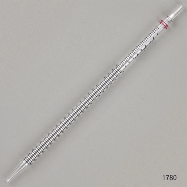 Serological Pipette, 25mL, PS, Standard Tip, 345mm, STERILE, Red Band, Individually Wrapped, 100/Dispenser Box — Qty/Unit: 100