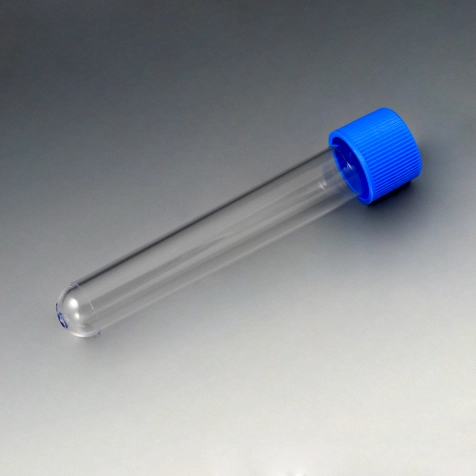 Test Tube with Attached Blue Screw Cap, 16 x 100mm (10mL), PS — Qty/Unit: 1000