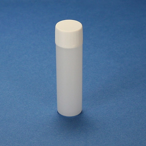 Scintillation Vial, 6.5mL, PE, with Attached White Screw Cap — Qty/Unit: 1000