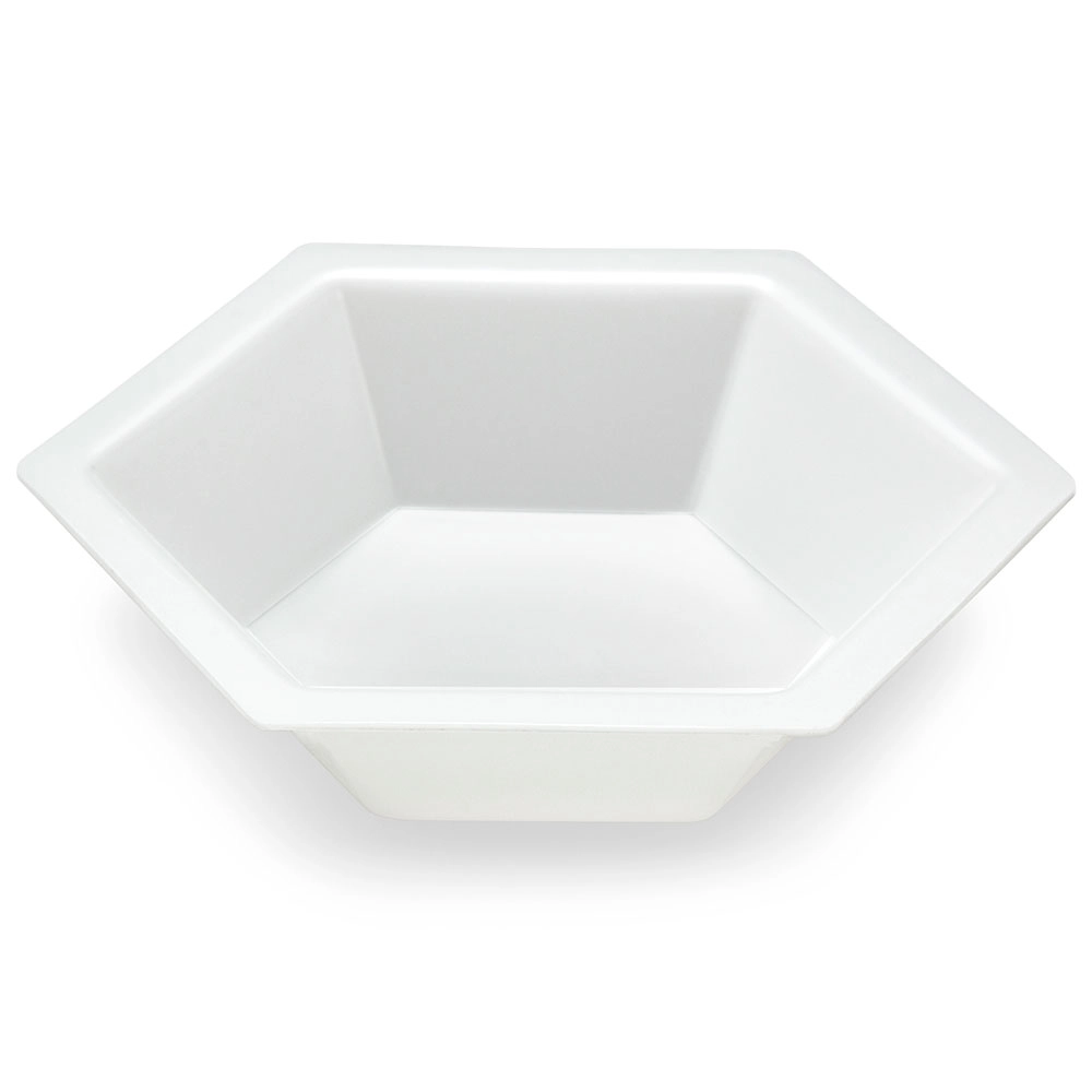 Weighing Boat, Plastic, Hexagonal, Antistatic, PS, White, Medium, 50mL — Qty/Unit: 500