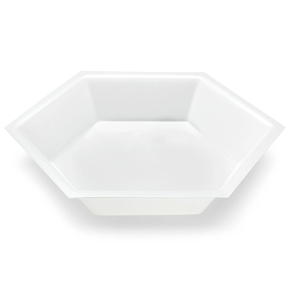 Weighing Boat, Plastic, Hexagonal, Antistatic, PS, White, Large, 200mL — Qty/Unit: 500