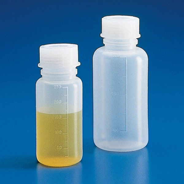 Bottle with Screwcap, Wide Mouth, LDPE, Graduated, 50mL — Qty/Unit: 100