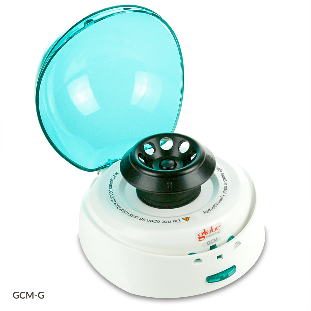 Centrifuge, Mini, 8-Place, 7000rpm Fixed Speed, 120v, 60Hz, US Plug, Green Lid (Includes: 8-Place Rotor for 1.5mL/2.0mL Tubes, 2 x 8 Place Rotor for PCR Tubes/Strips and both Sleeves) — Qty/Unit: 1