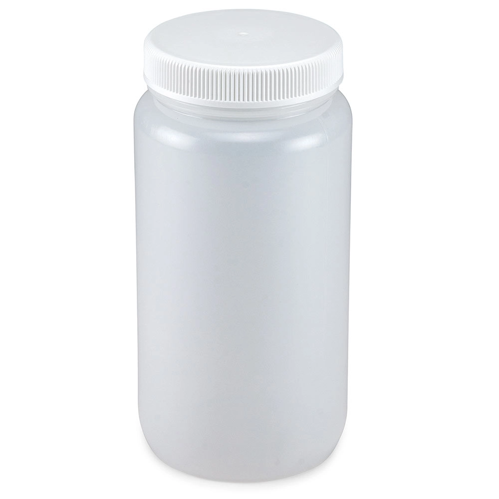 Bottle, Wide Mouth, LDPE Bottle, Attached PP Screw Cap, 2 Litres (0.5 Gallons) — Qty/Unit: 1