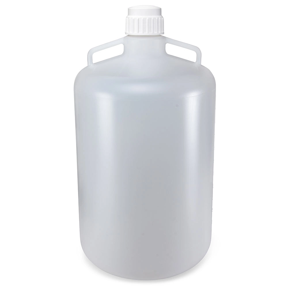 Carboy, Round with Handles, PP, White PP Screwcap, 50 Liter, Molded Graduations, Autoclavable — Qty/Unit: 1