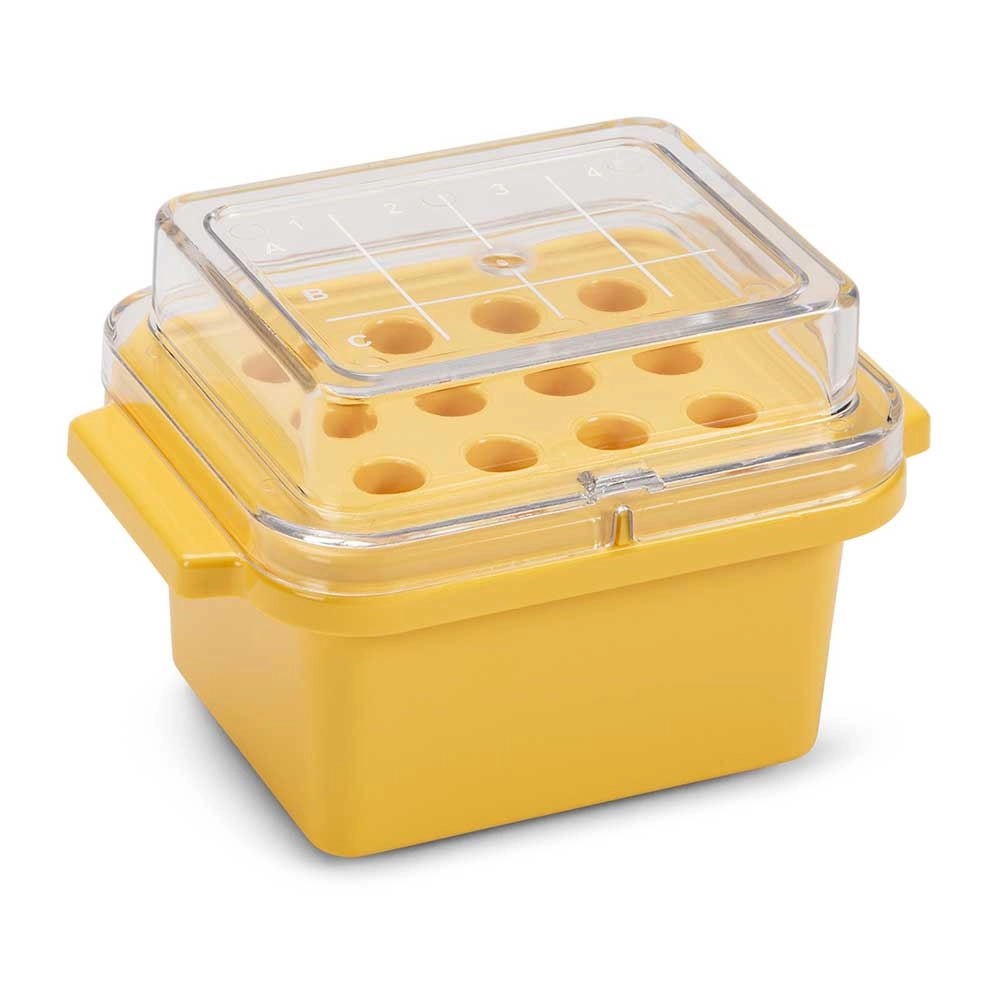 Mini Cooler, -20°C, 12-Place (3x4) for 1.5mL Tubes, Yellow