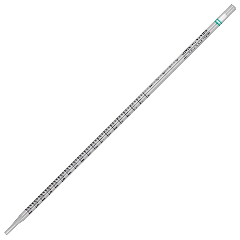 2mL, Serological Pipette, Diamond® Essentials™, PS, Standard Tip, 275mm, STERILE, Green Striped, Individually Wrapped