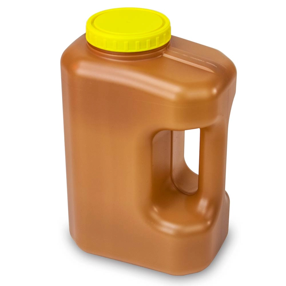 Container, 24 Hour Urine Collection, 3000mL (3 Liter), Affixed Screwcap, Amber — Qty/Unit: 30