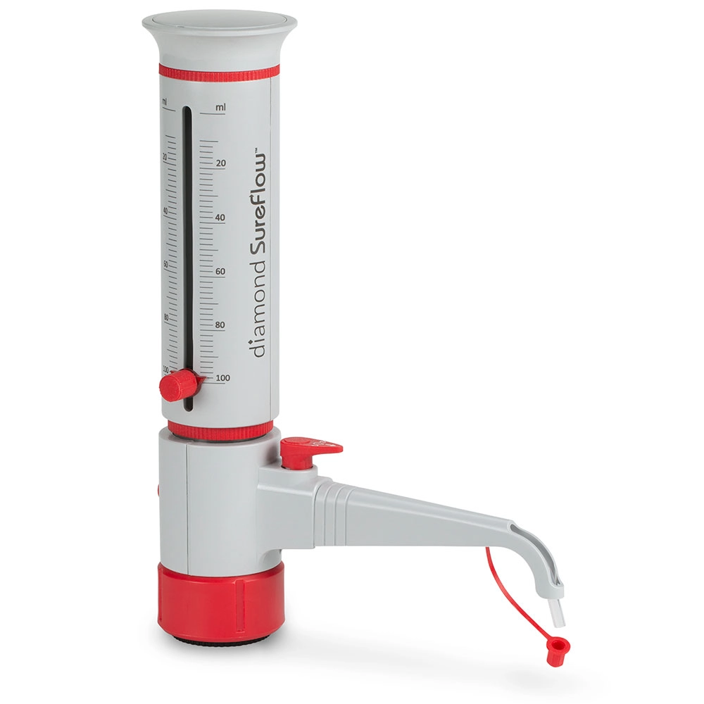 Bottle Top Dispenser, Diamond SureFlow, with Recirculation, 10.0mL to 100.0mL, 2.0mL increments — Qty/Unit: 1