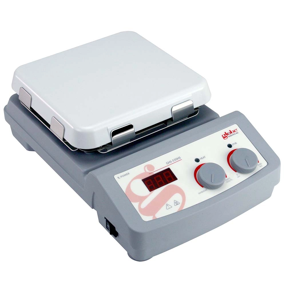 Hotplate Stirrer, Digital, 550C Maximum Temperature, 7 x 7 inch glass ceramic  top plate, 200-240v 50-60Hz — Qty/Unit: 1