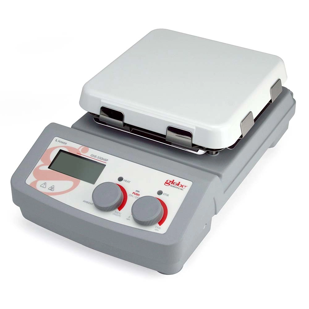 Hotplate Stirrer, Digital, 550C Maximum Temperature, 7 x 7 inch glass ceramic  top plate, with RS232 port, 200-240v 50-60Hz — Qty/Unit: 1