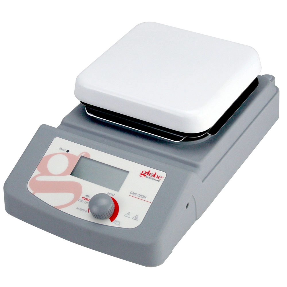 Hotplate, Digital, 380C Maximum Temperature, 5.5 x 5.5 inch ceramic coated top plate, 200-240v 50-60Hz — Qty/Unit: 1