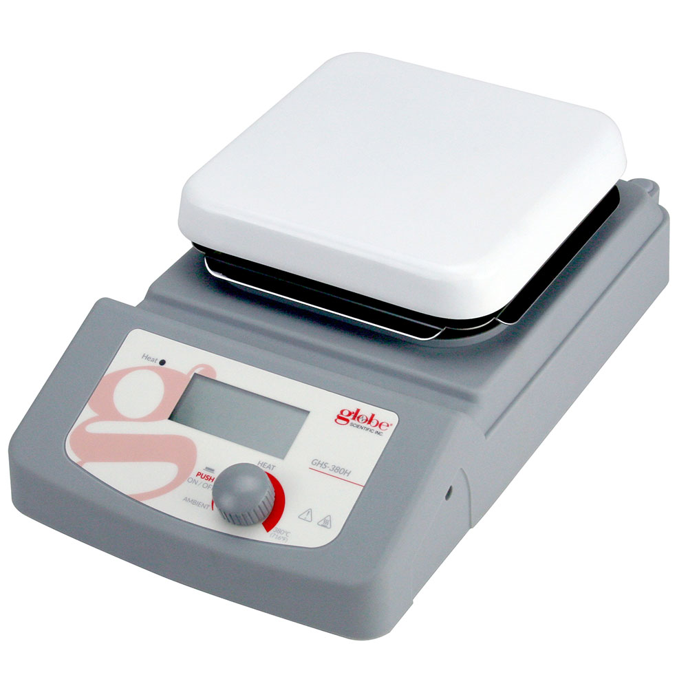 Hotplate, Digital, 380C Maximum Temperature, 5.5 x 5.5 inch ceramic coated top plate, 100-120v, 50-60Hz — Qty/Unit: 1