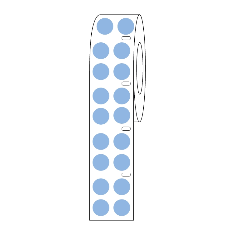 Label Roll, Cryo, Direct Thermal, 13mm Dots, for 2.0mL Tubes, Blue — Qty/Unit: 4000