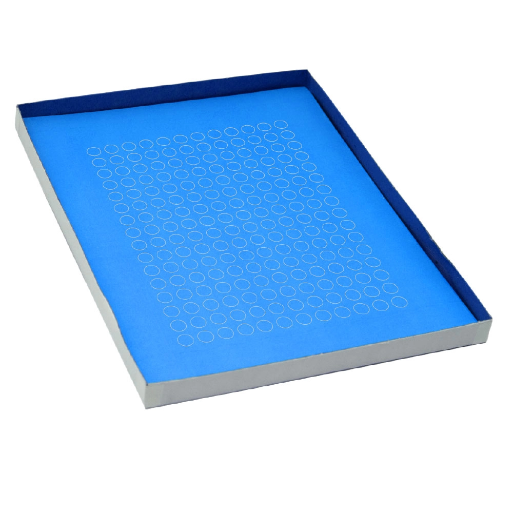 Label Sheets, Cryo, 9.5mm Dots, for 0.5-1.5mL Tubes, 20 Sheets, 192 Labels per Sheet, Blue — Qty/Unit: 3840