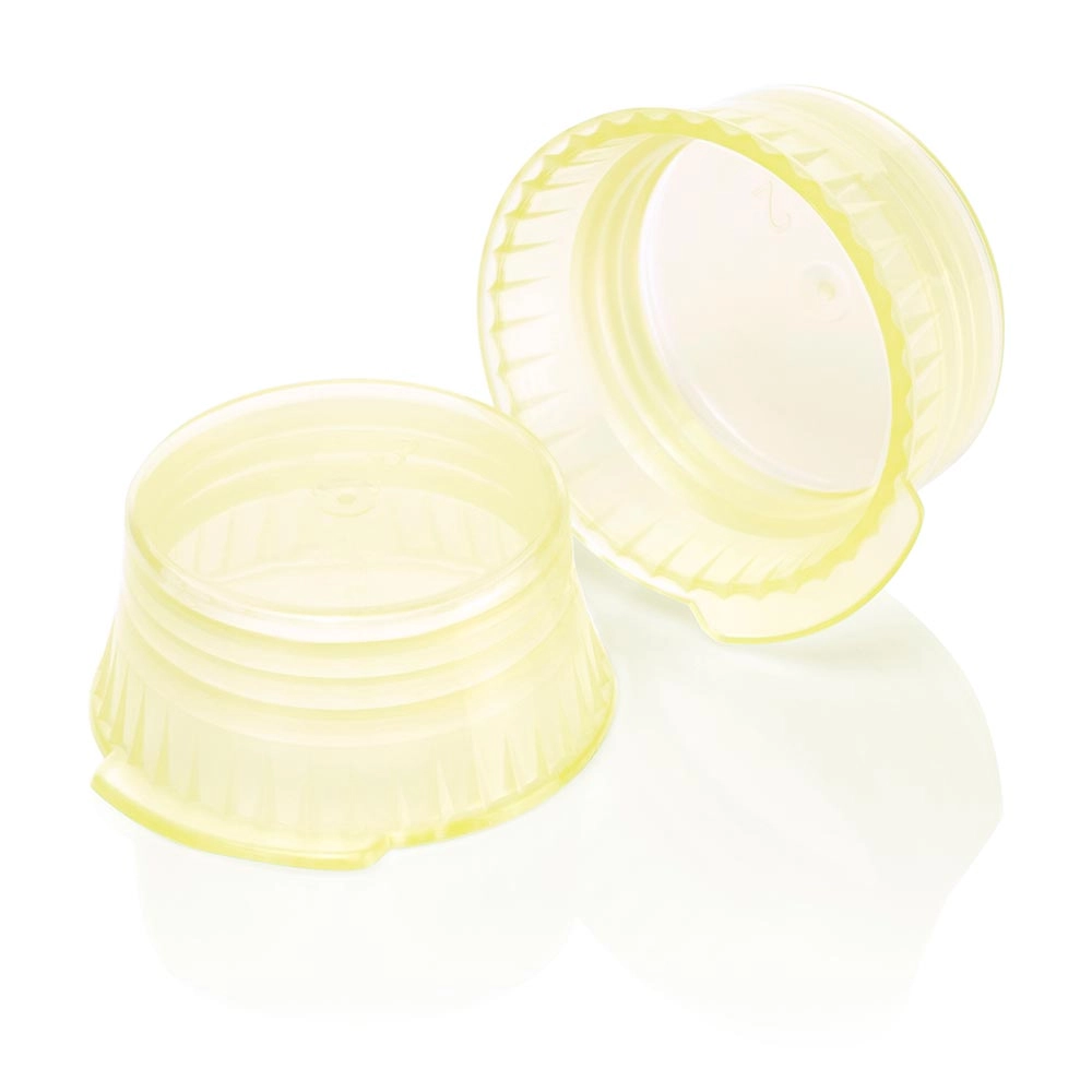 Snap Cap, Translucent Yellow, PE, for 16mm Glass and Evacuated tubes — Qty/Unit: 1000