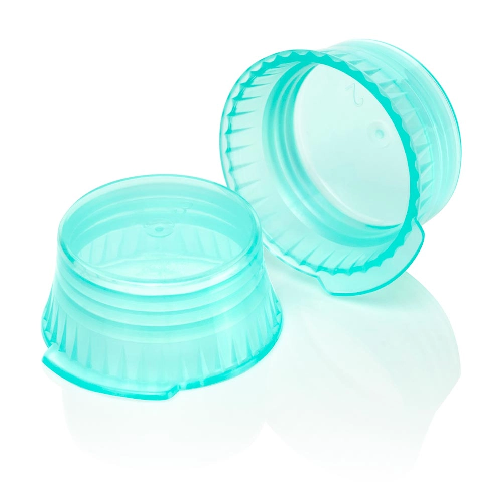 Snap Cap, Translucent Green, PE, for 16mm Glass and Evacuated tubes — Qty/Unit: 1000