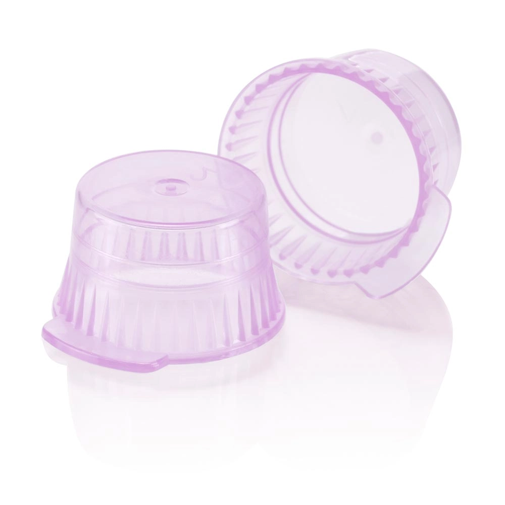 Snap Cap, Translucent Lavender, PE, for 13mm Glass and Evacuated Tubes and 12mm Plastic Test Tubes — Qty/Unit: 1000