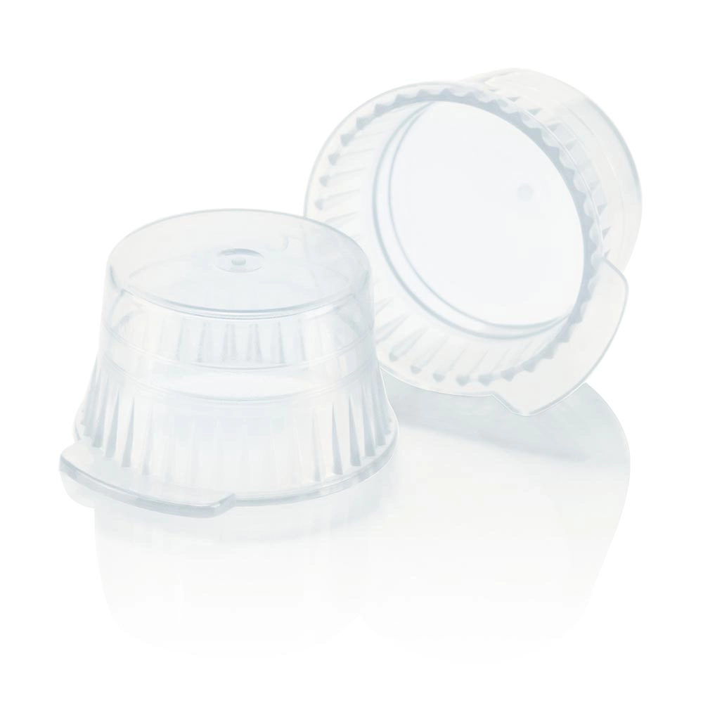 Snap Cap, Translucent Clear, PE, for 13mm Glass and Evacuated Tubes and 12mm Plastic Test Tubes — Qty/Unit: 1000