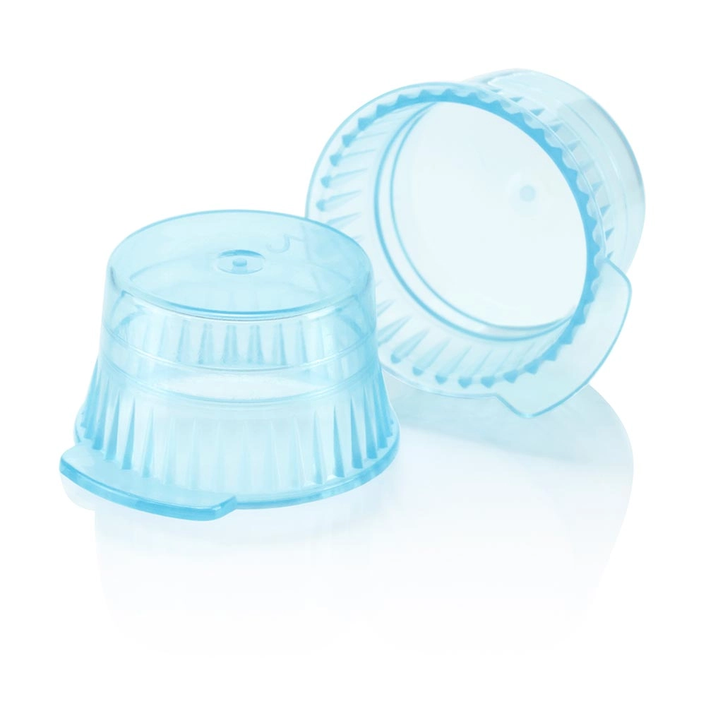 Snap Cap, Translucent Blue, PE, for 13mm Glass and Evacuated Tubes and 12mm Plastic Test Tubes — Qty/Unit: 1000