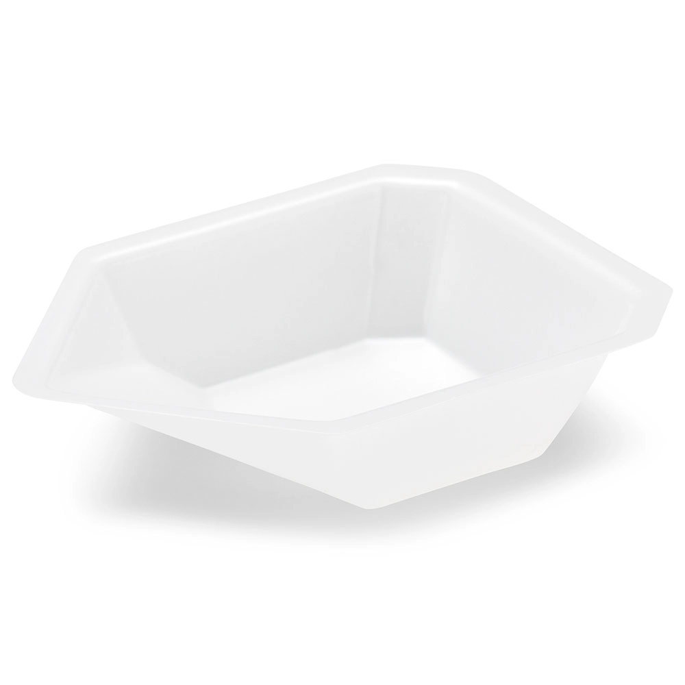 Weighing Boat Vessel, Plastic, with Pour Spout, Antistatic, PS, White/Natural, 25mL — Qty/Unit: 250