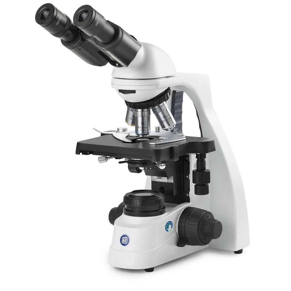 bScope binocular microscope, HWF 10x/20mm eyepieces and quintuple nosepiece with Plan PLI 4/10/S40/S100x oil infinity corrected IOS objectives, 131 x 152/197mm stage with integrated mechanical 75 x 36 mm rackless X-Y stage. 3W NeoLED™ Köhler illumination and integrated power supply. Supplied without rechargeable batteries — Qty/Unit: 1