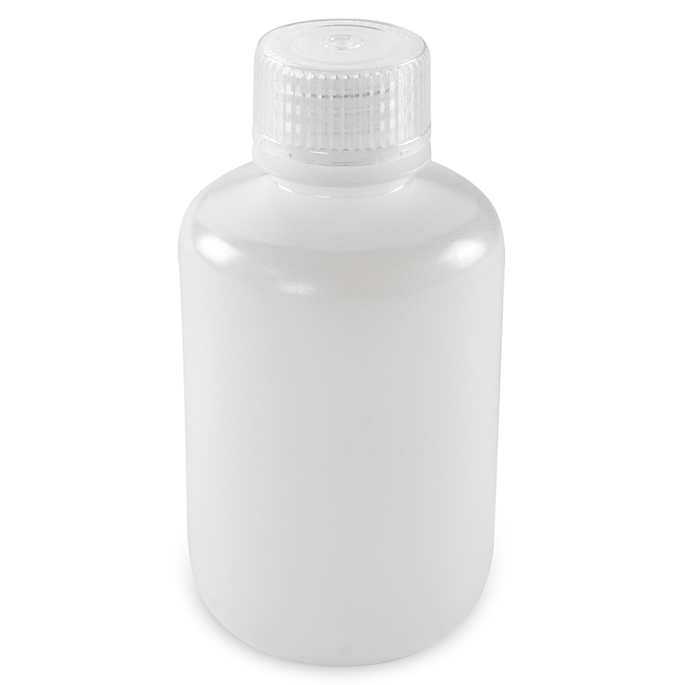 Bottle, Narrow Mouth, Boston Round, HDPE with PP Closure, 125mL, Bulk Packed with Bottles and Caps Bagged Separately, 500/Case — Qty/Unit: 500