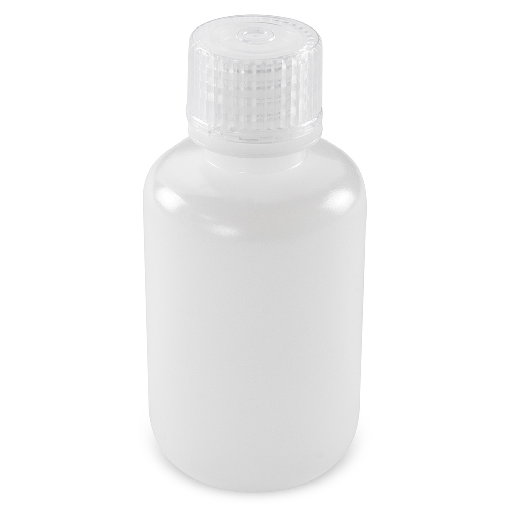 Bottle, Narrow Mouth, Boston Round, HDPE with PP Closure, 60mL, Bulk Packed with Bottles and Caps Bagged Separately, 1000/Case — Qty/Unit: 1000