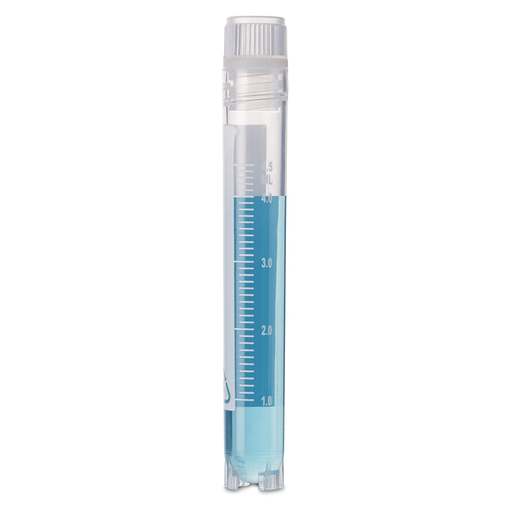 Cryogenic Vials, 5.0ml, Sterile, Internal Threads, Attached Screwcap with O-ring seal, RB, SS, PG, WS — Qty/Unit: 500