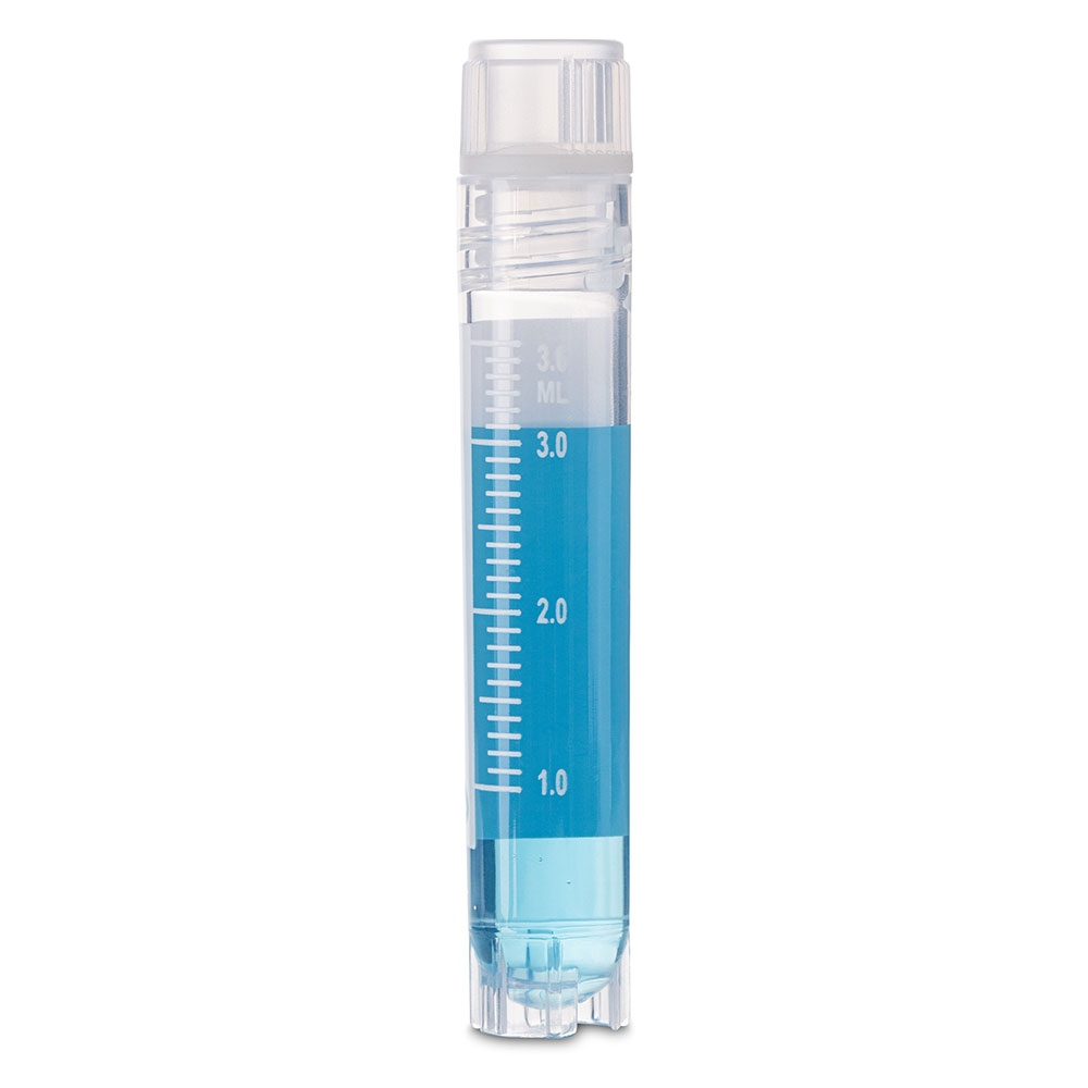 Cryogenic Vials, 4.0ml, Sterile, Internal Threads, Attached Screwcap with O-ring seal, RB, SS, PG, WS — Qty/Unit: 500