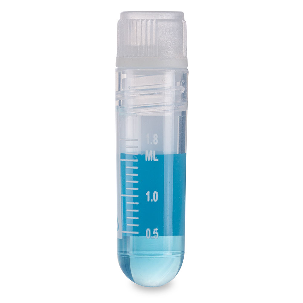 Cryogenic Vials, 2.0ml, Sterile, Internal Threads, Attached Screwcap with O-ring seal, RB, PG, WS — Qty/Unit: 500