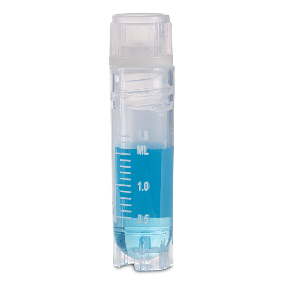 Cryogenic Vials, 2.0ml, Sterile, Internal Threads, Attached Screwcap with O-ring seal, RB, SS, PG, WS — Qty/Unit: 500