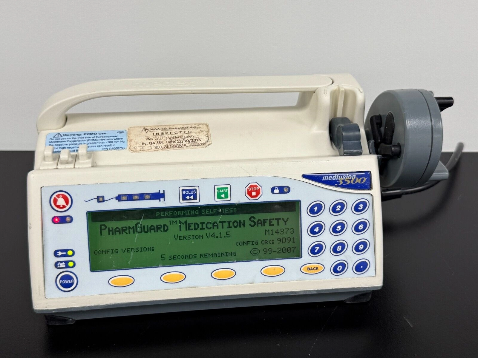 Smiths Medical Medfusion 3500 PharmGuard v4.1.5 in