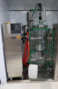 Chemglass 100L Chemical Lab Jacketed Glass Reactor with Huber Unistat 510W with Pilot ONE