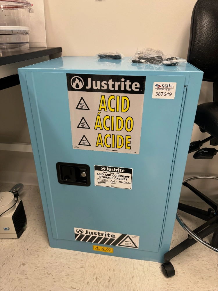 Justrite Sure-Grip EX 12 Gallon Acid and Corrosive Storage Cabinet