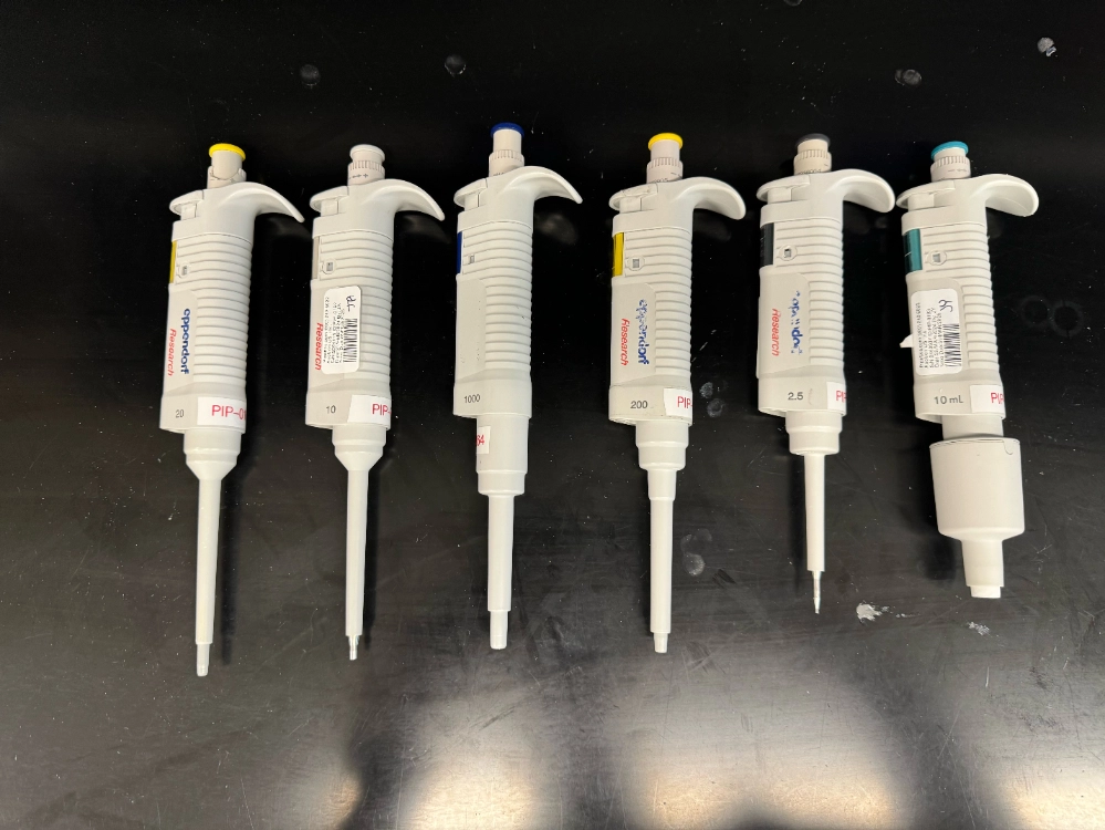 Eppendorf Research Single Channel Pipettes - Quantity 6