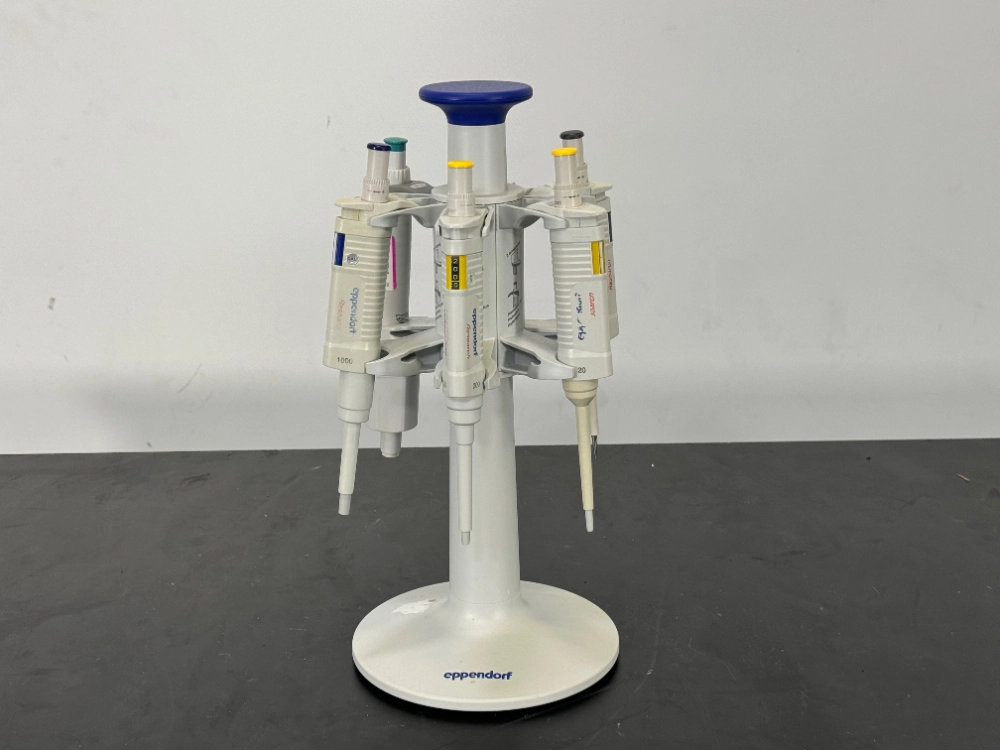 Eppendorf Research Single Channel Pipettes w/ Stand - Quantity (5)