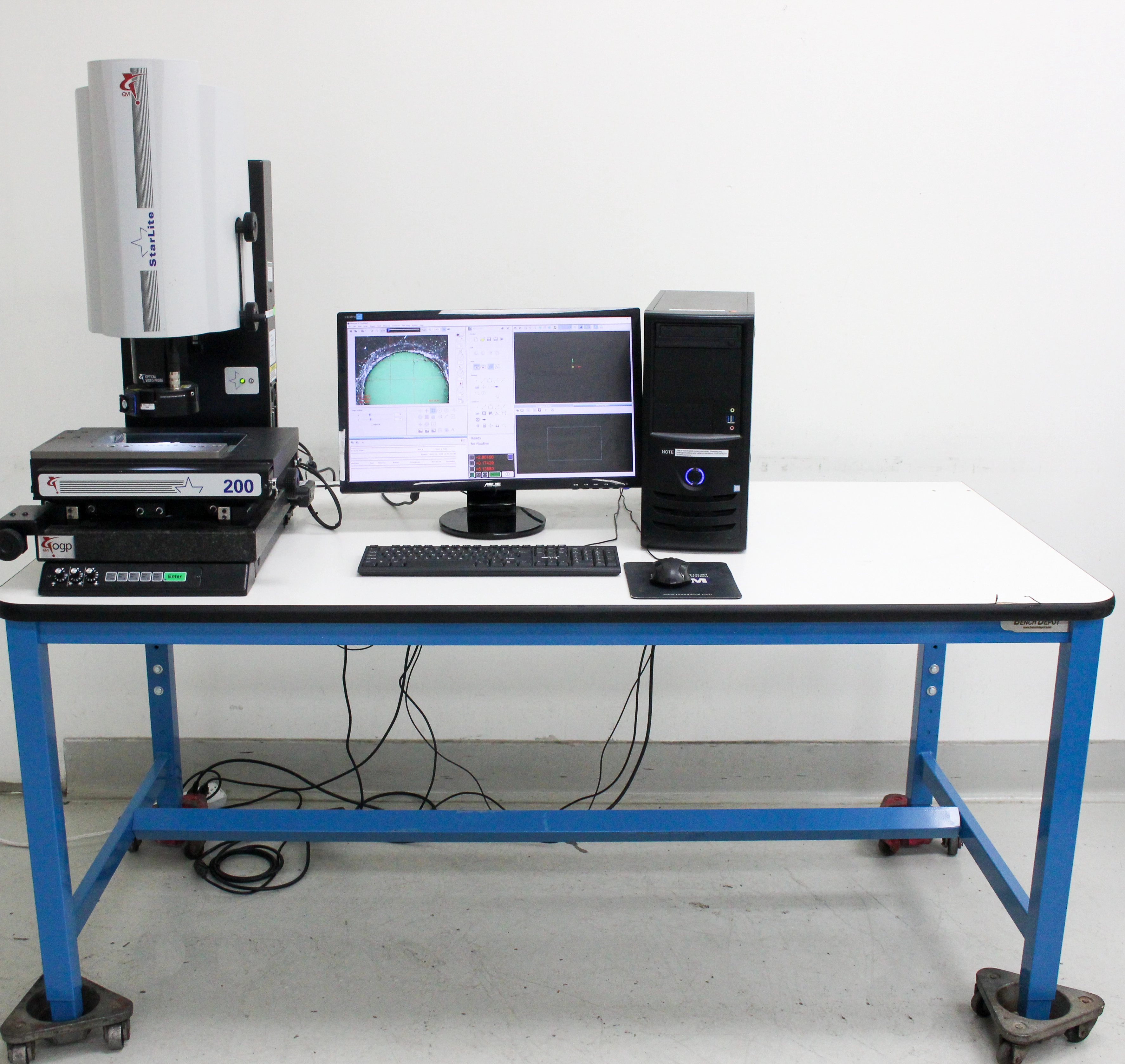 ShapeGrabber QVI Starlite 200 Benchtop Measuring System with Worktable QVI170M Computer, Windows 10, Measure-X Software - 3373504