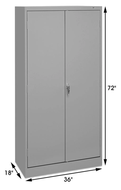 Uline H-115AGR Industrial Storage & Safety Cabinet - 36x18x72 - Gray, Brand New - 3373432