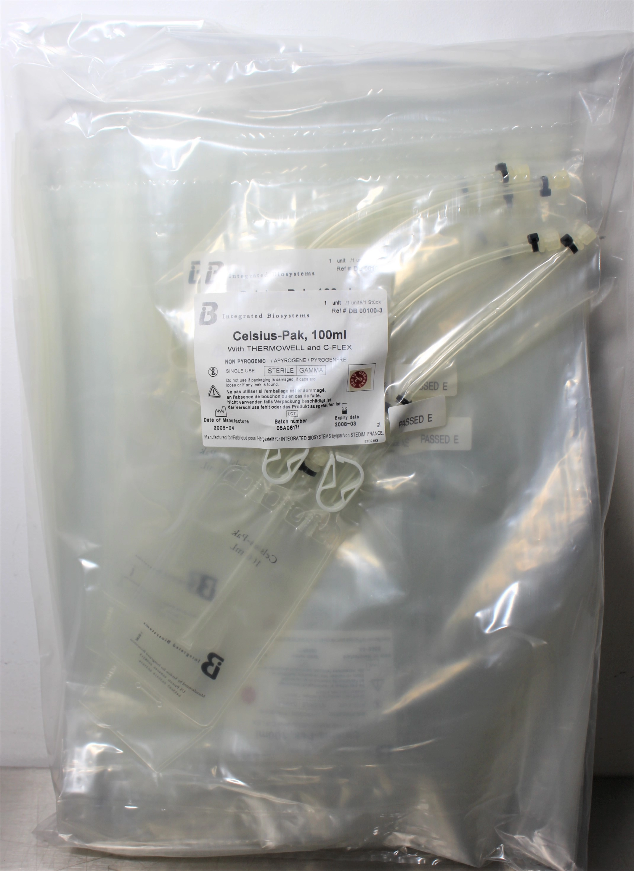 Integrated Biosystems Celsius-Pak 100mL 00100-3 C-Flex EVA Tubing with Thermowell - 2069297226