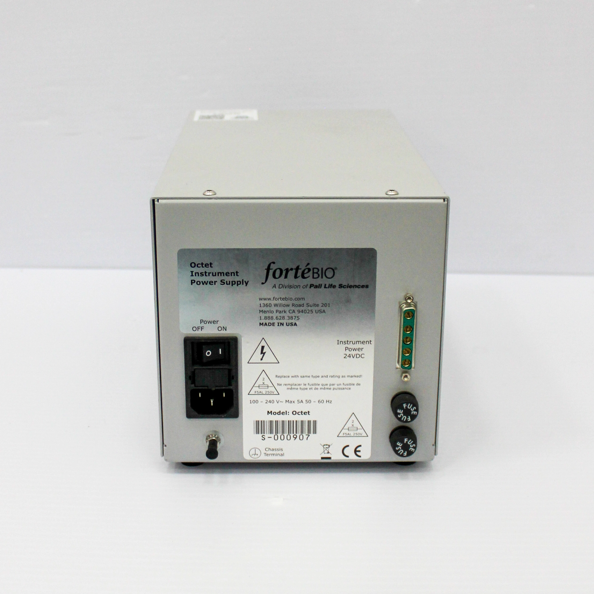 Forte Bio Octet Red 96 Instrument Power Supply 100-240VA 5A - 3365436