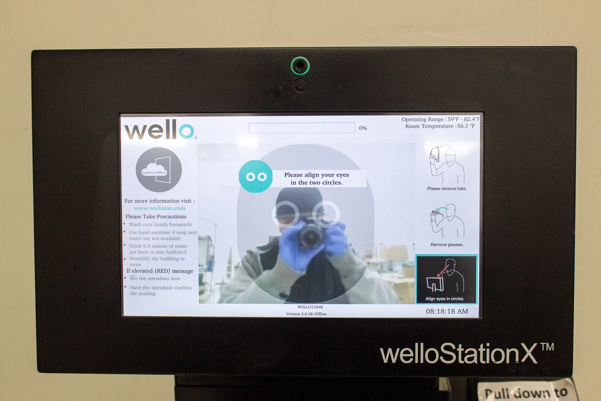 Wello Temperature Screening Station Non-Contact Thermometer Wello Station X Kiosk - 3370834