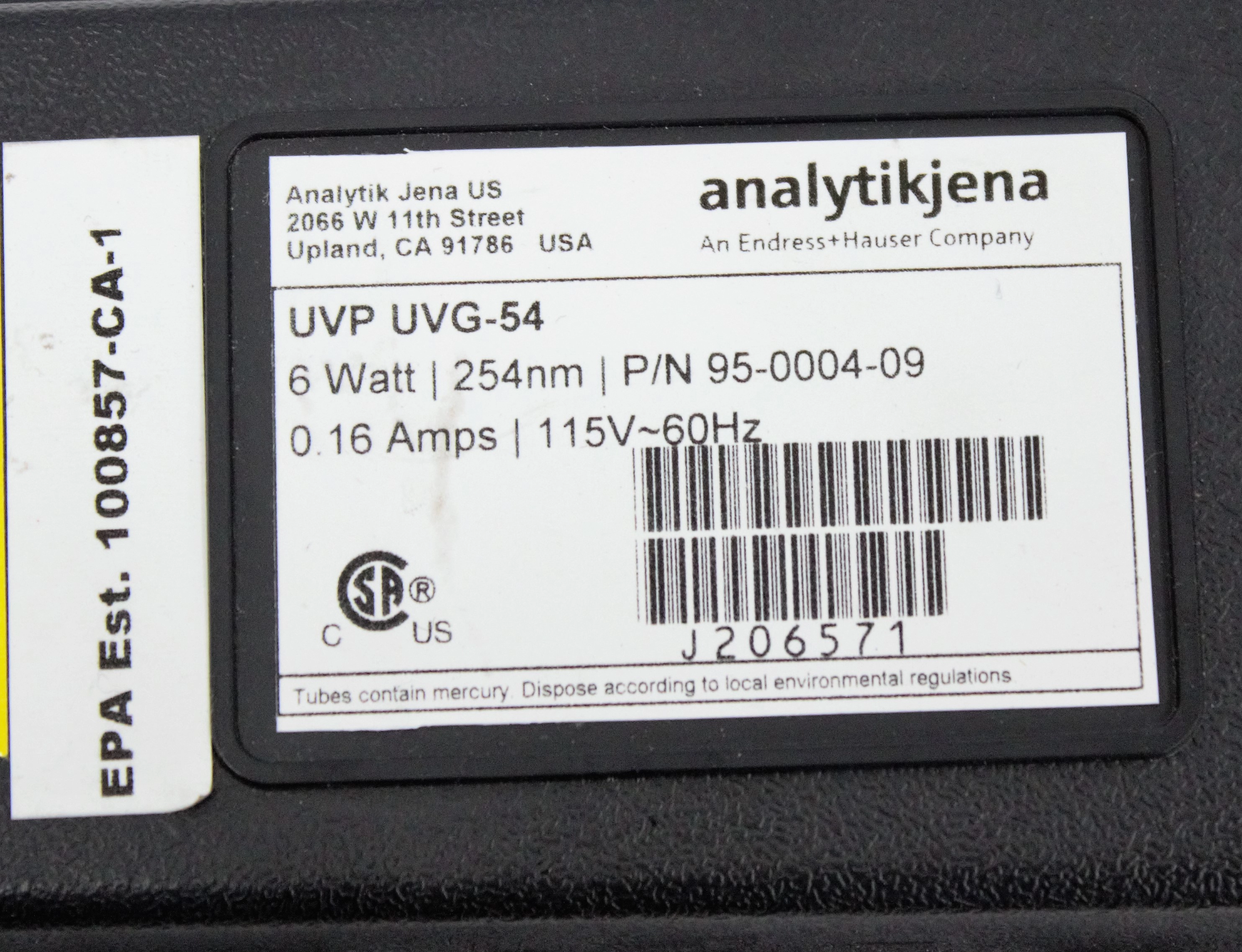 Analytikjena Ultraviolet Lamp uvg-54 Testing Equipment Pharma - 3368479