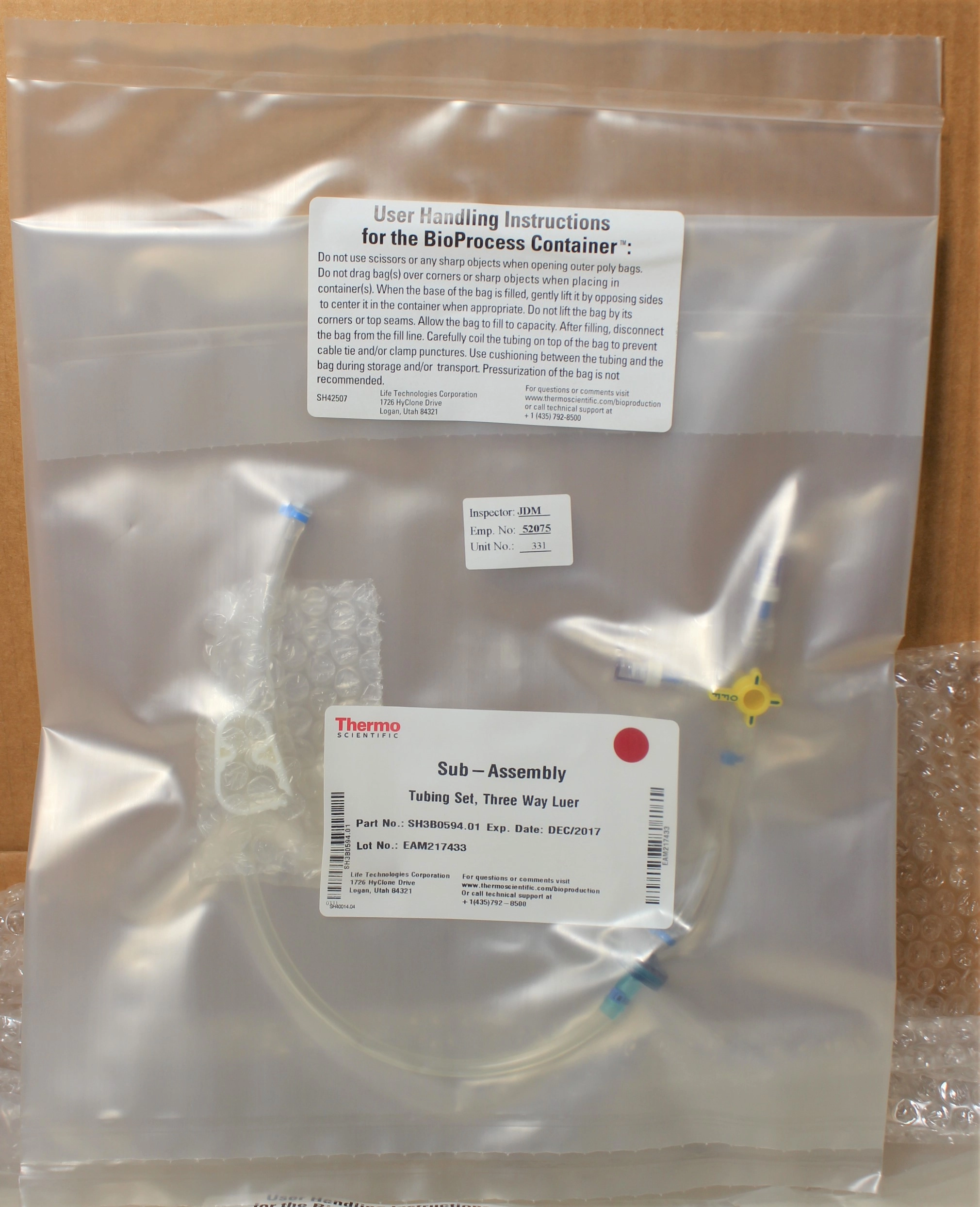 Thermo Scientific SH3B0594.01 Sub-Assembly Tubing Set Three Way Luer Qty 60 - 2044331690