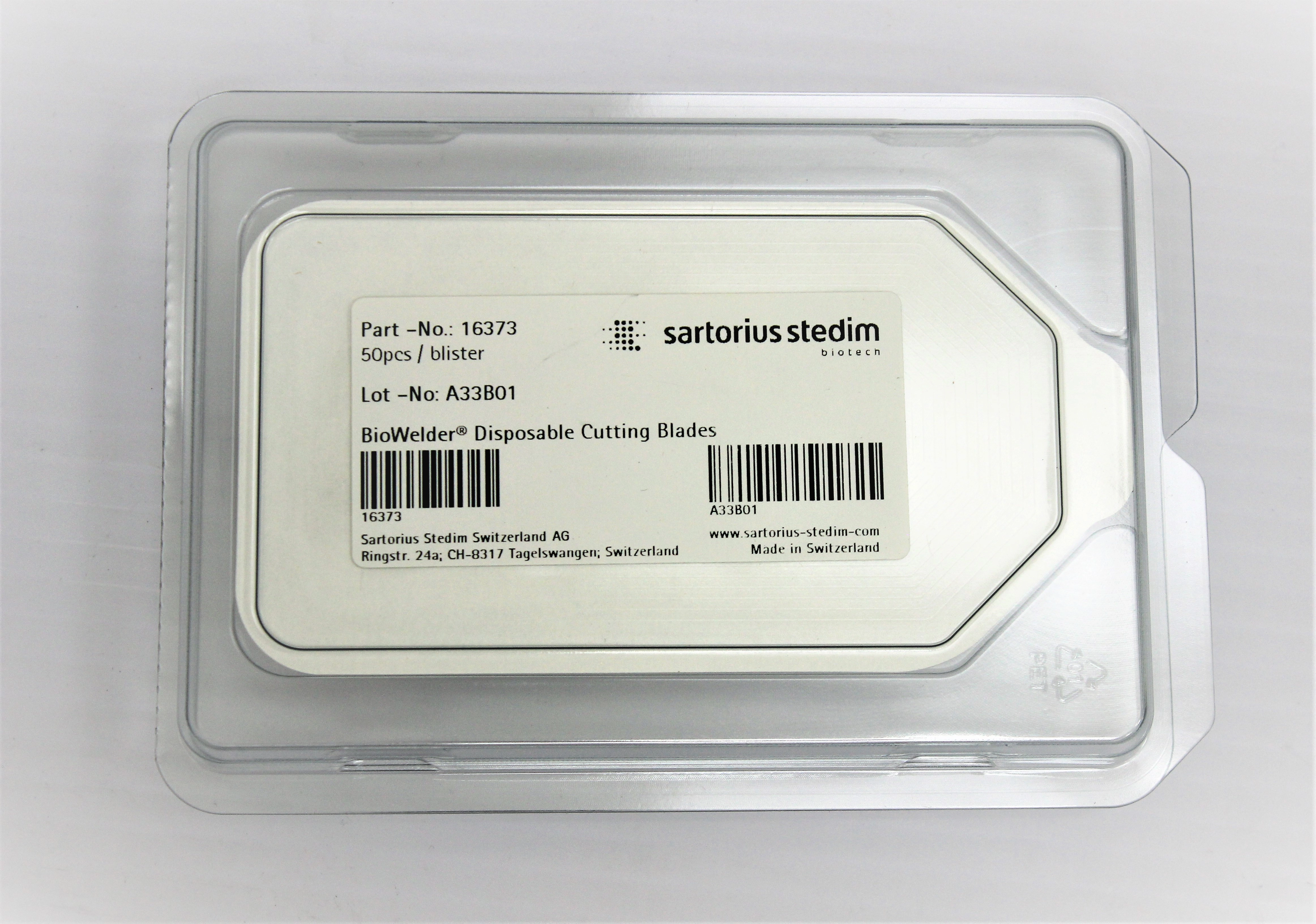 Sartorius Stedim 16373 BioWelder Stainless Steel Disposable Cutting Blades 50/BX New in Original Packaging Random Lots Numbers - 2030414496