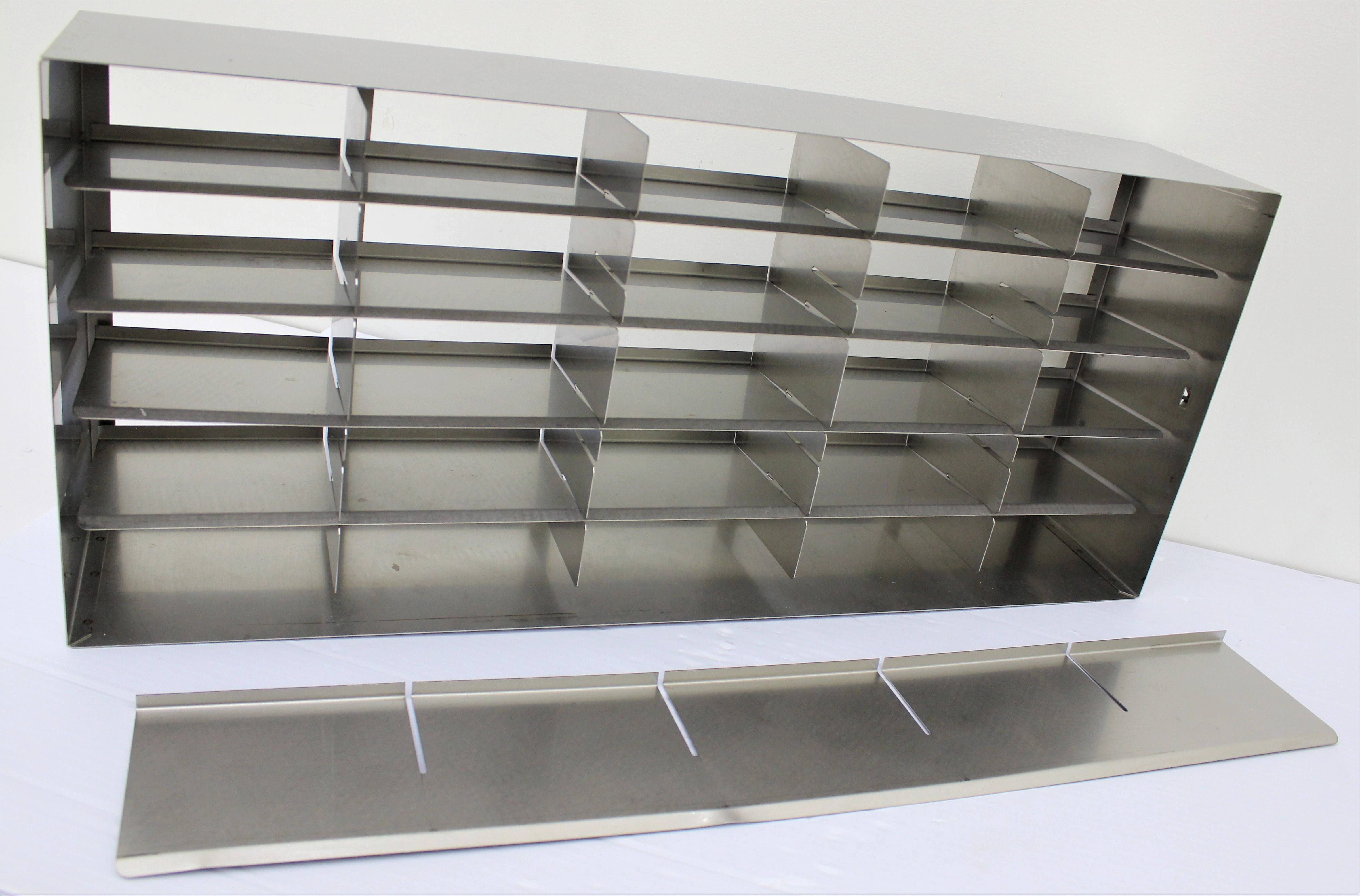 Stainless Steel Freezer Racks Upright ULT Holds 25 boxes 5x5 - 3364442