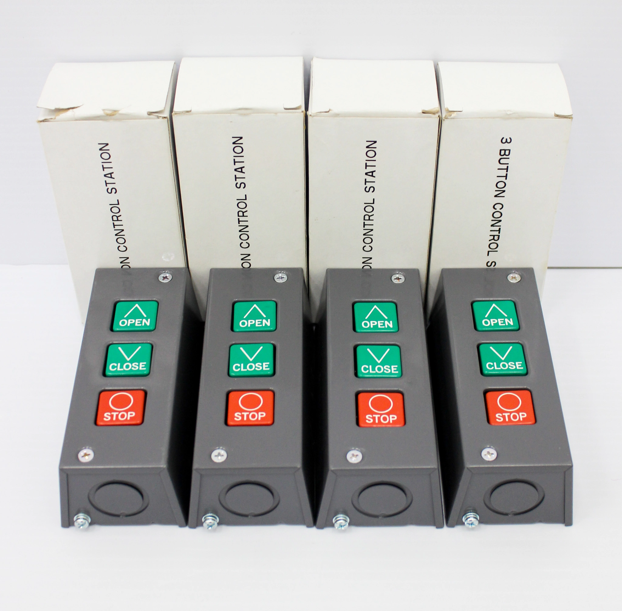 Industrial 3 Push Button Control Station - NEMA 1 Interior Use, Surface Mount - 2087278424