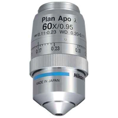 Nikon CFI Plan Apo Lambda 60X Na 0.95 W.D. 0.11-0.21mm Sprg MRD00605