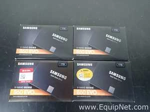 Lot 107 Listing# 999245 Lot of 4 Unused Samsung MZ-76E1T0 V-NAND SSD 860 EVO Solid State Drives